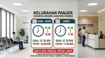 Jam Pelayanan Publik Kelurahan Panjer Kecamatan Kebumen